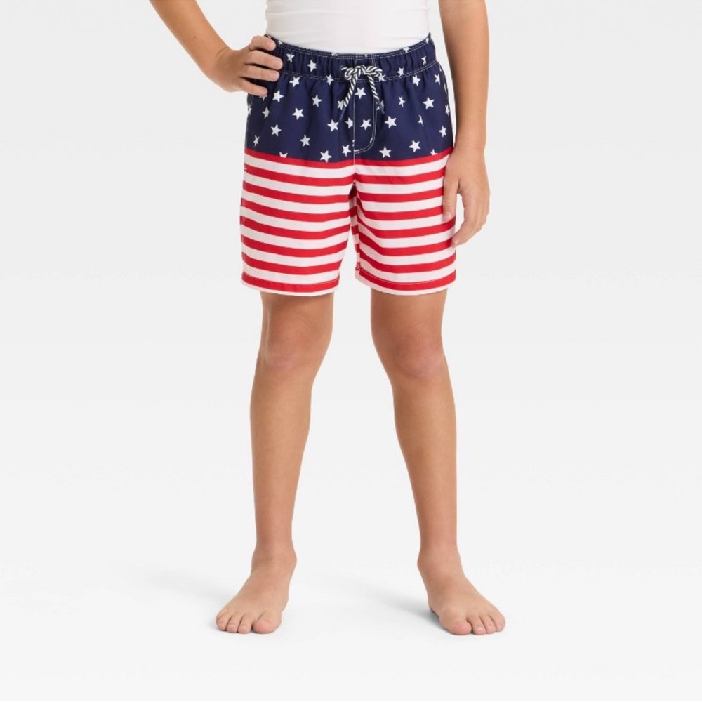 Cat & Jack Red and White Patriotic Shorts